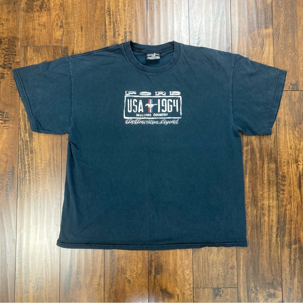 Ford USA 1964 Mustang Country T-Shirt Adult XL Black An American Legend.